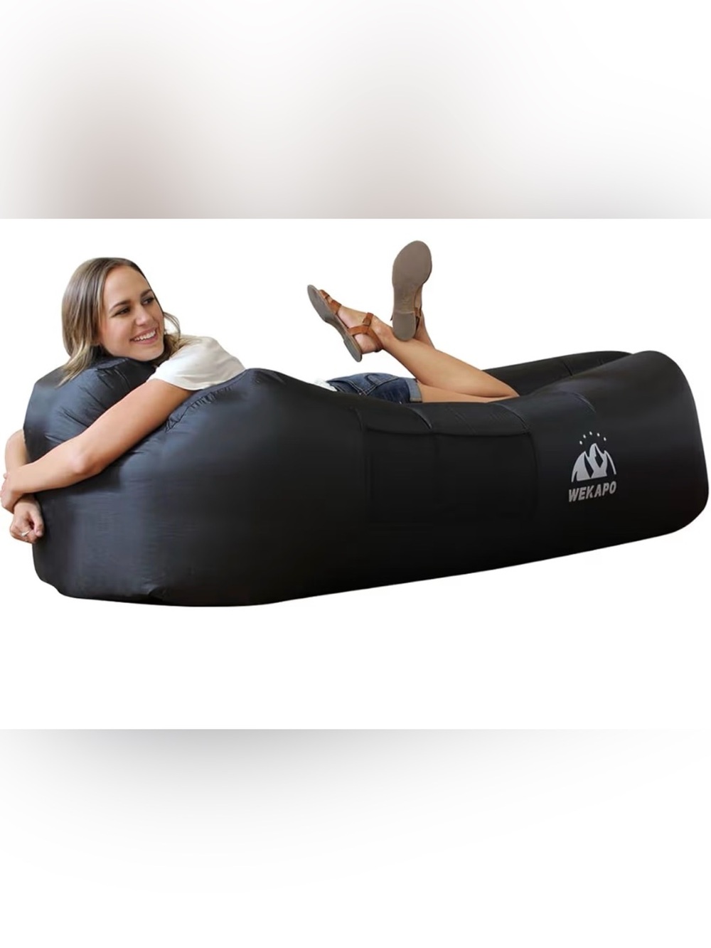 Black Inflatable Lounger
